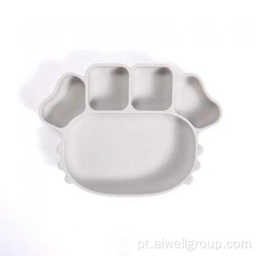 Plato de Silicone para crianças desenho animado de caranguejo